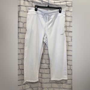 Macy’s DKNY Sport:L Women White Jogger Pants with Subtle Logo